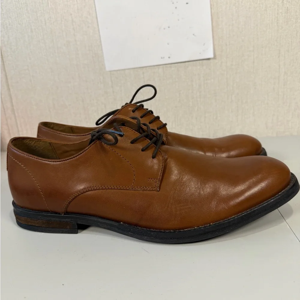 Stafford Mens Dress Shoes Lace‎ Up Italian Leather Upper F21668 Brown Size 13